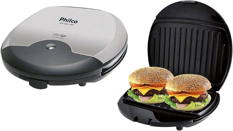 imagem da sanduicheira grill Philco Inox