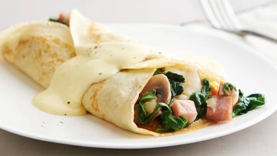 crepe suiço saboroso pronto para servir